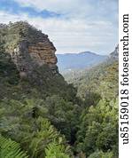 Australia, New South Wales, Wentworth Falls, Horizon over mountains on sunny day