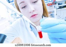 biológico, research., técnico, pipetting, solution.