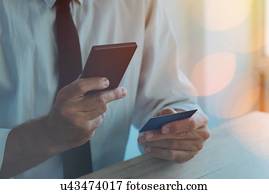 Credit card and mobile payment.