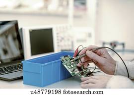 Electronics laboratory.