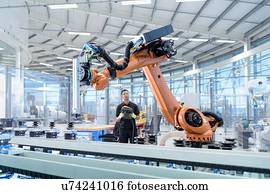 engenheiro, programação, robô, em, robótica, pesquise facilidade