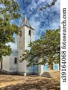Exterior of church, Sao Filipe, Fogo, Cape Verde, Africa