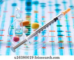 farmacêutico, pesquisa, desenvolvendo, genético, medicina, ilustrar, como, medicina, vontade, ser, projetado, para, cura, indivíduos, saúde, por, analisar, adn