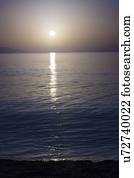 pôr do sol, sobre, pacata, sea.