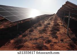 10 MW solar power plant, Vredendal, Western Cape, South Africa.