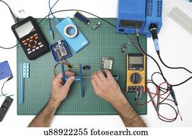 Assembling electronic device.