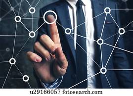 Business connections, conceptual image.