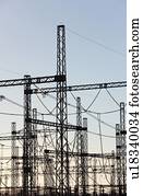 Electricity substation, Lutzville, Western Cape, South Africa.