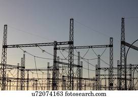 Electricity substation, Lutzville, Western Cape, South Africa.