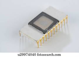 eletrônico, chip.