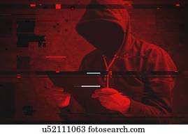 hacker computador, conceitual, image.