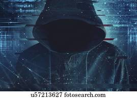 hacker computador, conceitual, image.