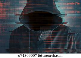 hacker computador, conceitual, image.