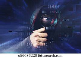 hacker computador, conceitual, image.