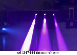 Laser experiment in photonics laboratory.