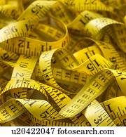 Measuring tape, full frame.