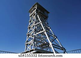Mine shaft headframe.