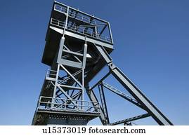 Mine shaft headframe.