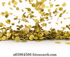 moedas ouro, illustration.