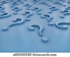 Question marks, computer illustration.