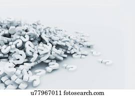 Question marks, illustration.