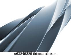 Twisted shape, illustration.