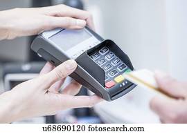 cliente, pagar, por, card.