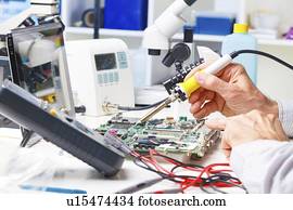 Electronics laboratory.