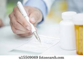 farmacêutico, receita escrito, em, pharmacy.