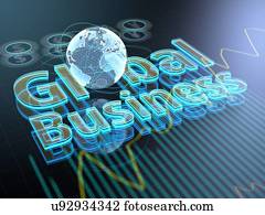 Global business concept. 3D illustration.