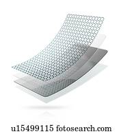 Multi layered covering for screen protection, illustration.