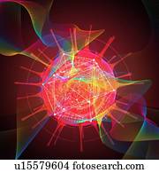 pássaro, vírus gripe, illustration.