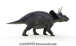 Illustration of a diceratops.