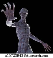 Illustration of a humanoid alien.