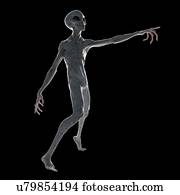 Illustration of a humanoid alien.