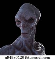 Illustration of a humanoid alien.