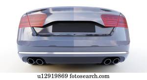 ilustração, de, um, carro.