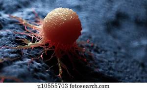 ilustração, de, um, câncer, cell.