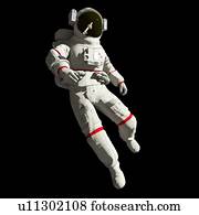 Illustration of an astronaut in space