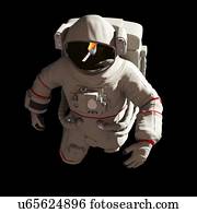 Illustration of an astronaut in space
