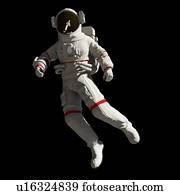 Illustration of an astronaut in space