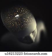 inteligência artificial, conceito, ilustração