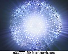 Network sphere, illustration