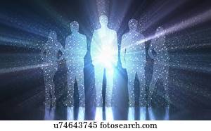 pessoas, rede, ilustração, conceitual, ilustração