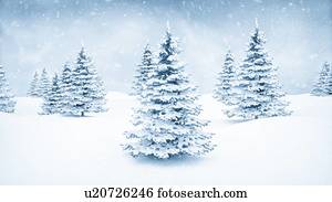 winterlandschaft, und, tannen, abbildung winterlandschaft, und, tannen, abbildung