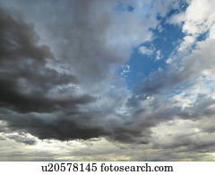 Cloud formations in sky