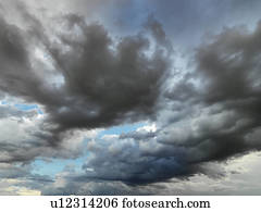 Cloud formations in sky