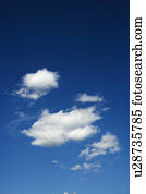 Sky with cumulus clouds.