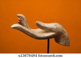 Carved hand sculpture 