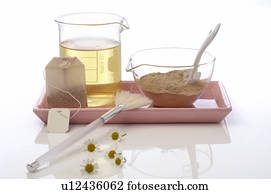 Mask with healing mud and camomile tea